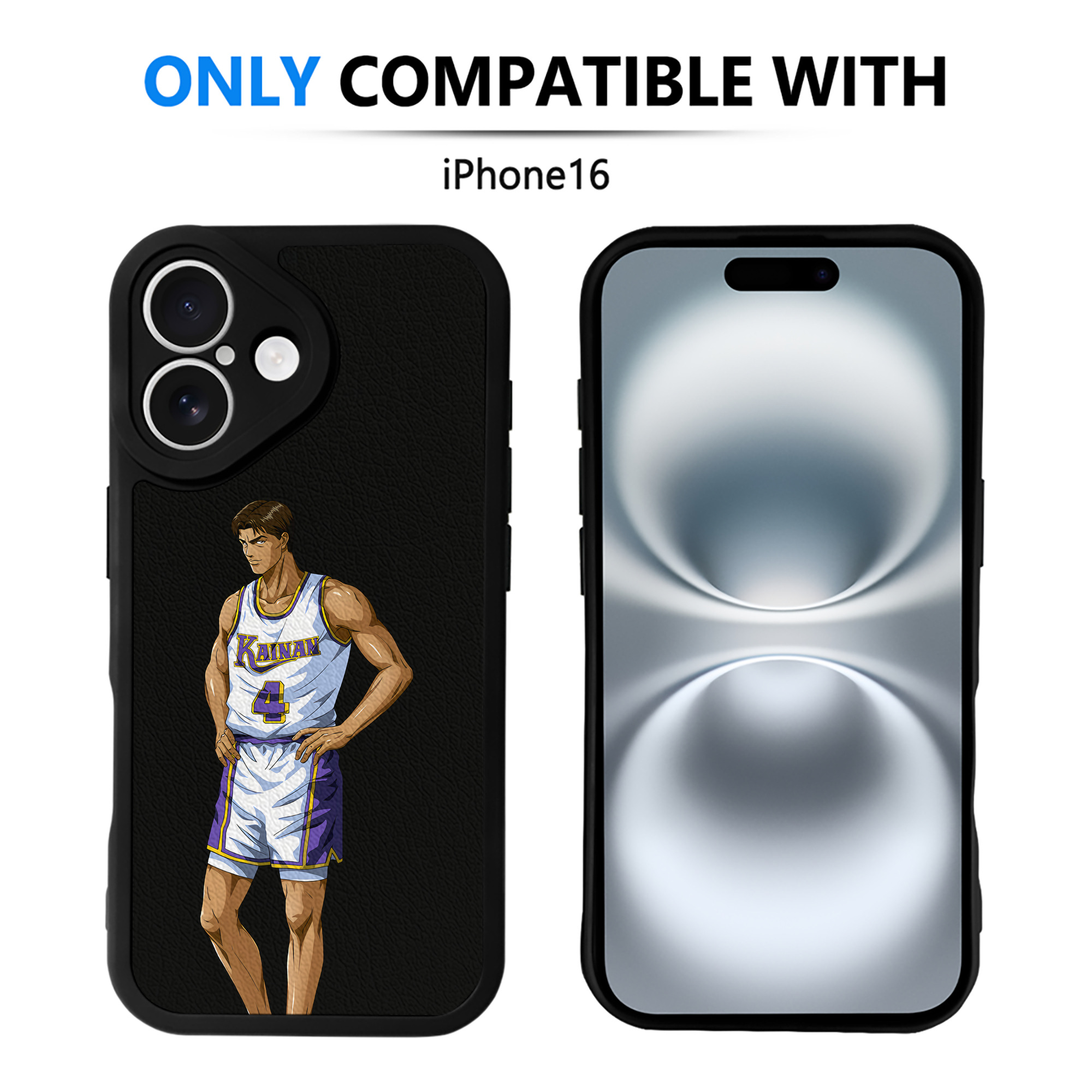 （画像用） SLAM DUNK／スラムダンク 【iPhone 16シリーズ対応】シリコンスマホケース（レザー調） 材質：シリコン